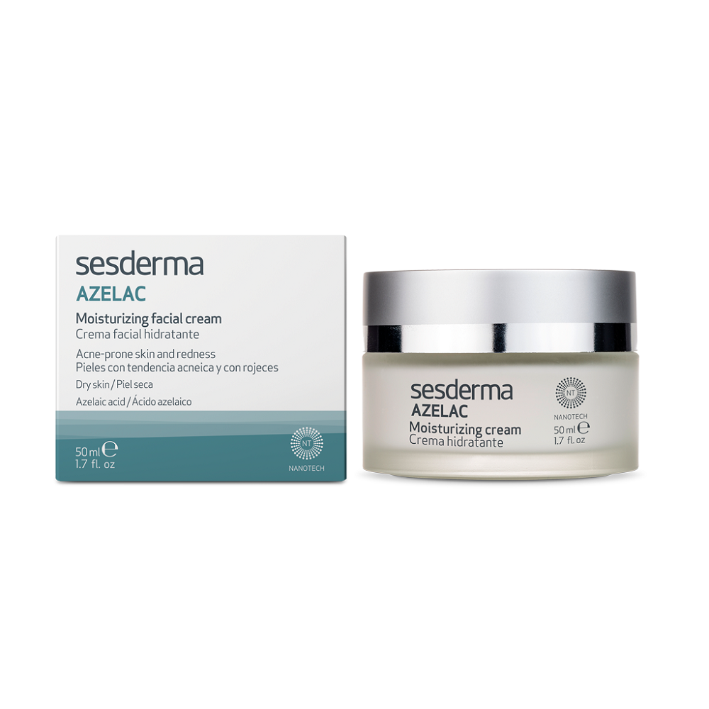 cd50d7c4ad106_8470002029293.png Crema hidratanta pentru ten uscat predispus la acnee Azelac, 50ml, Sesderma