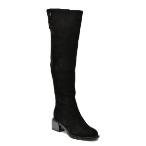 Cizme EPICA negre, H2369, din piele intoarsa