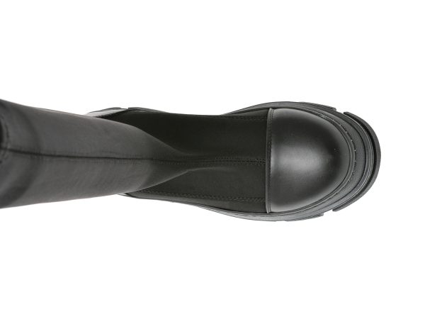 Cizme FLAVIA PASSINI negre, MST01, din material textil si piele naturala
