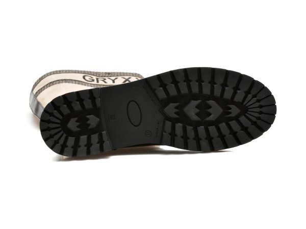 Cizme GRYXX negre, 7495B51, din material textil si piele ecologica