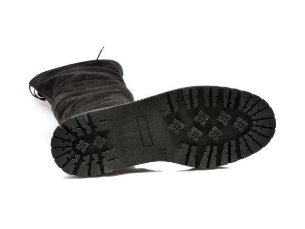 Cizme IMAGE negre, 12124, din material textil si piele ecologica