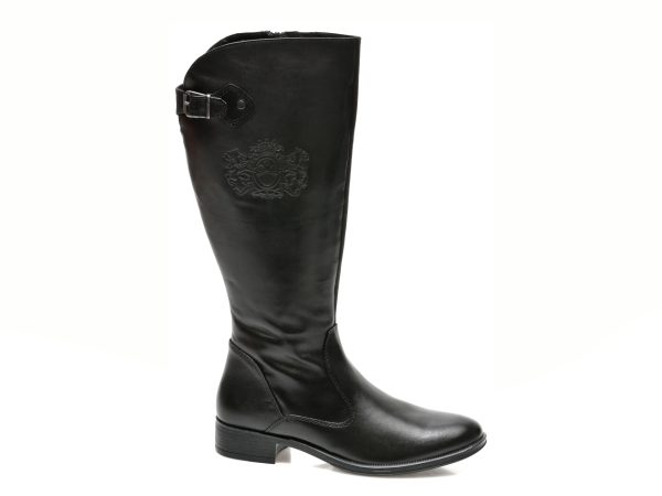 Cizme TRIVICT negre, W09108, din piele naturala