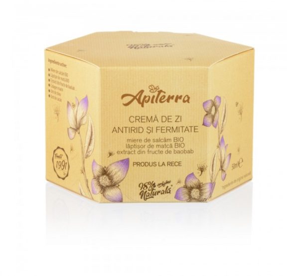 Crema de zi antirid si fermitate, 50ml, Apiterra