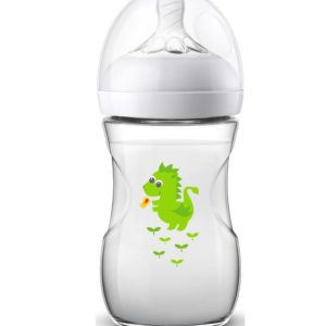 d6ca7b2350bf5_dinozaur.jpg Biberon Natural SCF070/24 cu tetina debit lent Dinozaur, 260ml, Philips Avent
