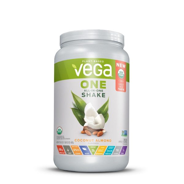 d70d9870eb516_490032_1.jpg Proteina vegetala cu aroma de cocos si migdale One All-In-One Nutritional Shake, 687g, Vega