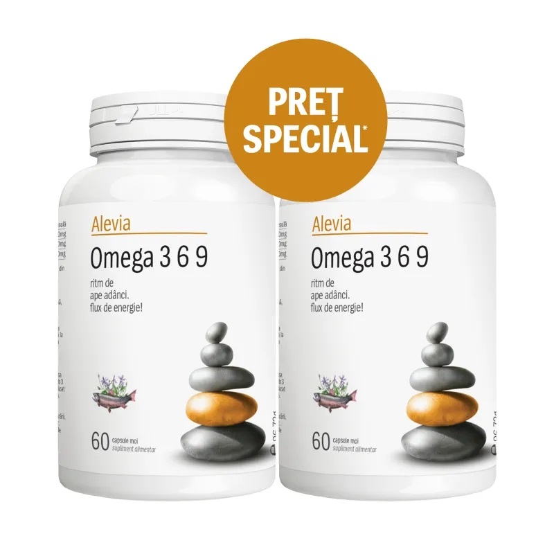 Pachet Omega 3 6 9, 60 capsule + 60 capsule, Alevia