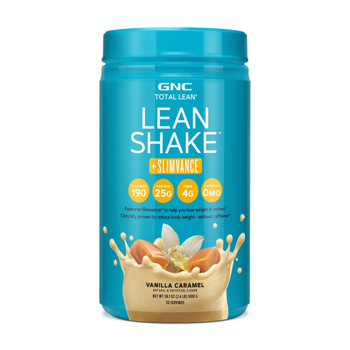 e10fe92944516_product_1559292062.jpg Shake proteic cu slimvance si aroma de vanilie si caramel Total Lean, 1080g, GNC