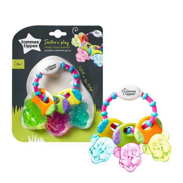 ecf66084e1d06_5010415364708.jpg Inel Gingival Umplut cu Apa 6 luni+ diverse modele, 1 bucata, Tommee Tippee