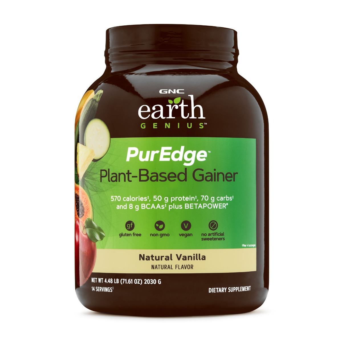 ef09166ea5516_product_1566226149.jpg Proteina vegetala vegana cu aroma de vanilie Earth Genius PurEdge Plant-Based, 2016g, GNC