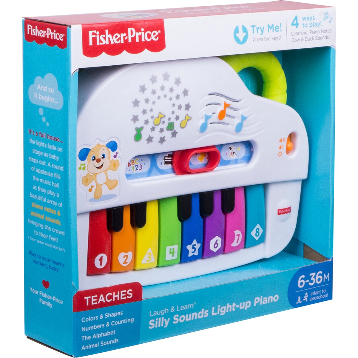 fpfyk56qspkg1.jpg Jucarie bebelusi Fisher Price, Laugh and Learn, Pian interactiv