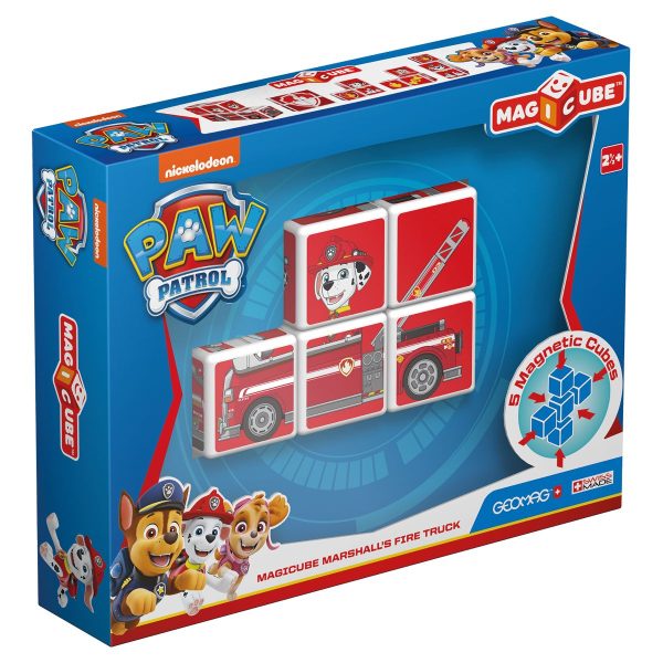 Joc de constructie magnetic Geomag Magic Cub Paw Patrol Marshall
