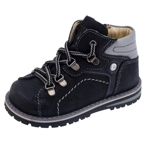 Gheata Chicco, piele intoarsa, negru cu gri, 56556
