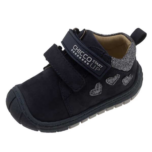 Ghete copii Chicco Darlen, piele intoarsa, bleumarin, 62438