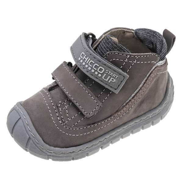 Ghete copii Chicco Devon, piele intoarsa, gri, 62435