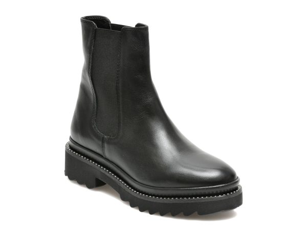 Ghete ALDO negre, HENNA001, din piele naturala