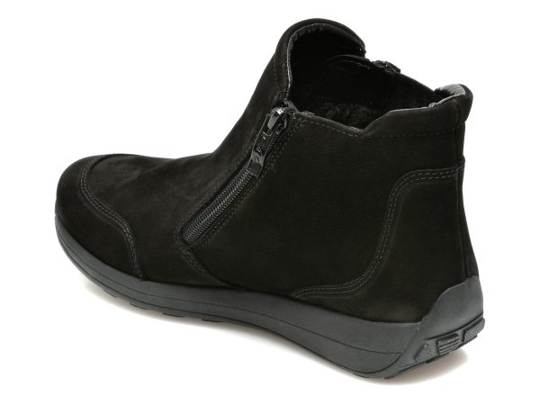 Ghete ARA negre, 26311, din piele intoarsa