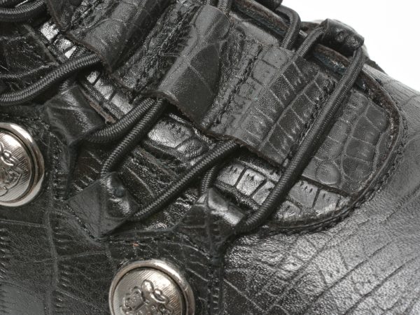 Ghete BABOOS negre, 7603, din piele naturala