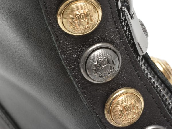 Ghete BABOOS negre, 7705, din piele naturala