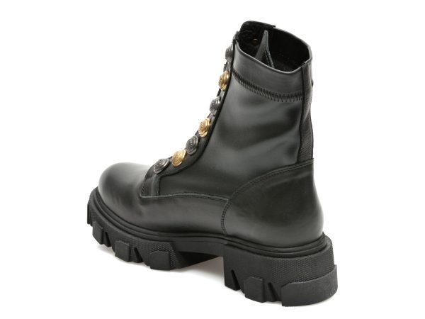 Ghete BABOOS negre, 7705, din piele naturala