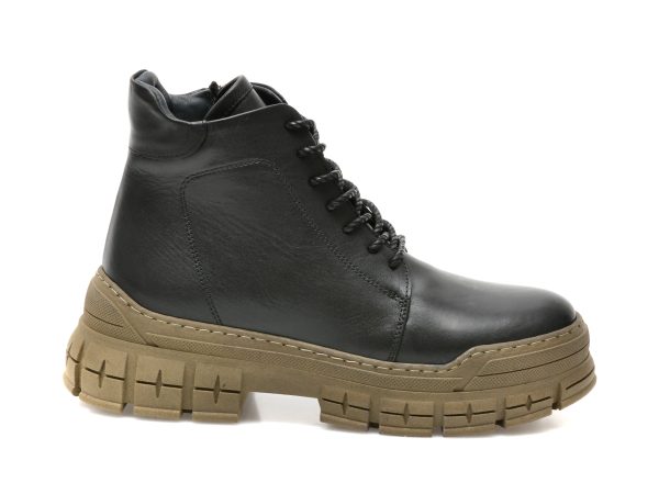 Ghete BRAVELLI negre, 71330, din piele naturala