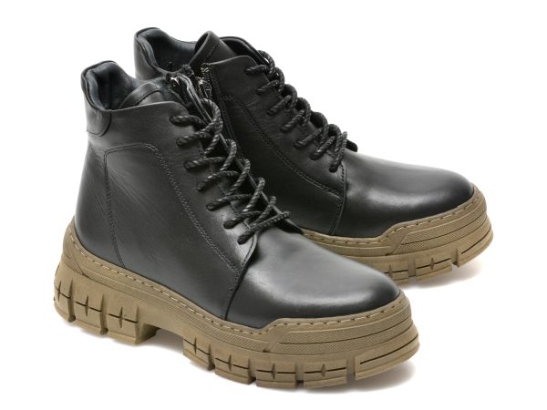 Ghete BRAVELLI negre, 71330, din piele naturala