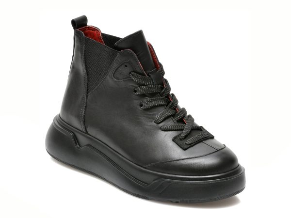 Ghete BRAVELLI negre, 71373, din piele naturala