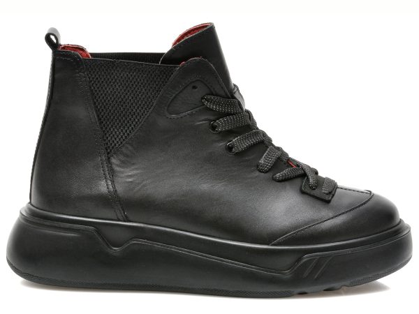 Ghete BRAVELLI negre, 71373, din piele naturala
