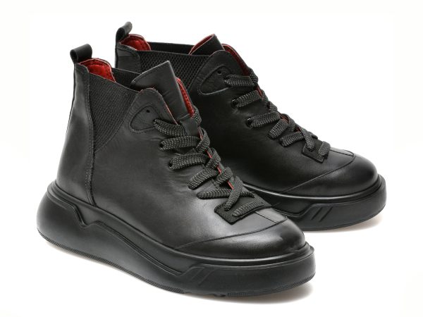 Ghete BRAVELLI negre, 71373, din piele naturala