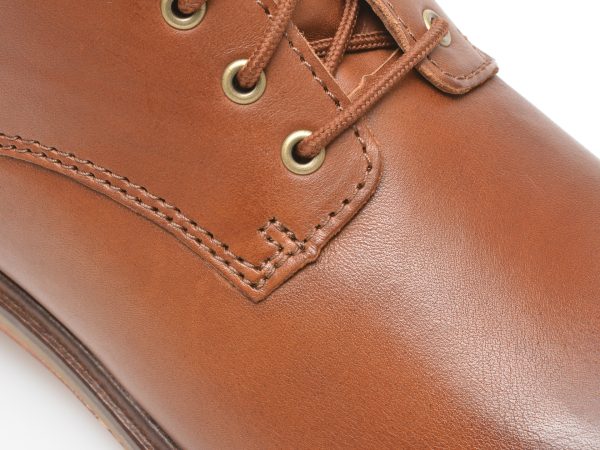 Ghete CLARKS maro, CLARKDALE LACE, din piele naturala