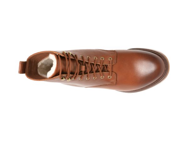 Ghete CLARKS maro, CLARKDALE LACE, din piele naturala