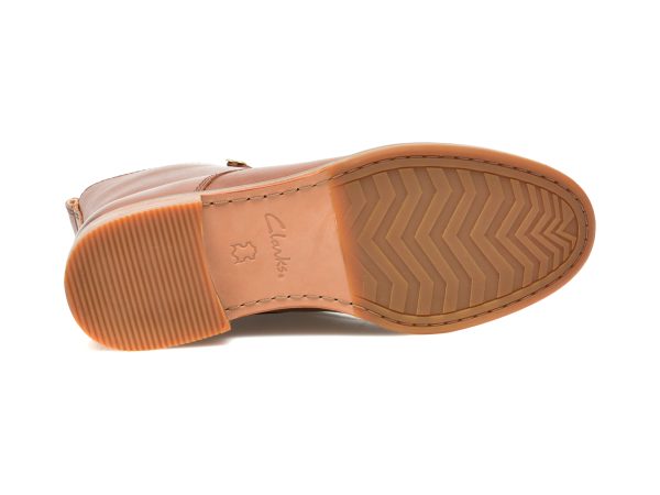 Ghete CLARKS maro, CLARKDALE LACE, din piele naturala
