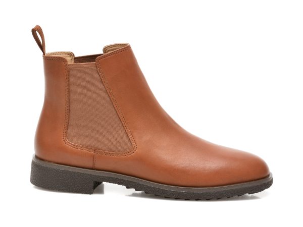Ghete CLARKS maro, GRIFFIN PLAZA, din piele naturala