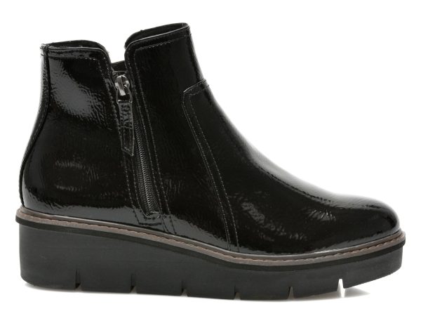 Ghete CLARKS negre, AIRABELL ZIP, din piele ecologica