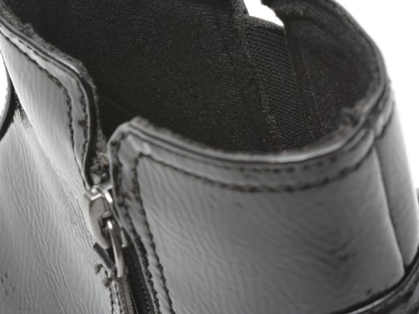 Ghete CLARKS negre, AIRABELL ZIP, din piele ecologica