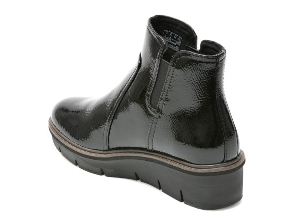 Ghete CLARKS negre, AIRABELL ZIP, din piele ecologica