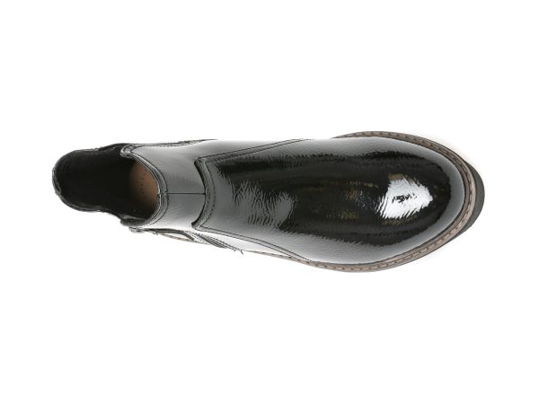 Ghete CLARKS negre, AIRABELL ZIP, din piele ecologica