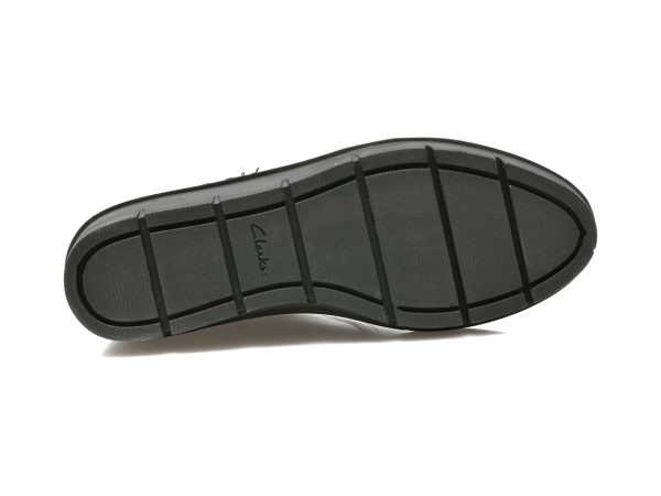 Ghete CLARKS negre, AIRABELL ZIP, din piele ecologica