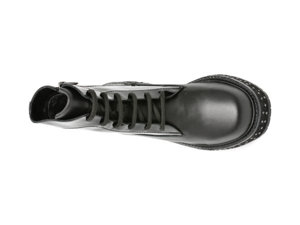 Ghete EPICA negre, 208K219, din piele naturala