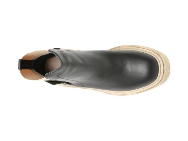 Ghete EPICA negre, 6694, din piele naturala