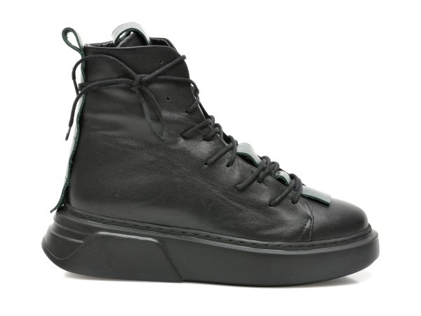 Ghete EPICA negre, X300, din piele naturala