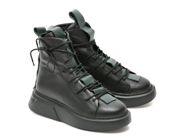 Ghete EPICA negre, X300, din piele naturala