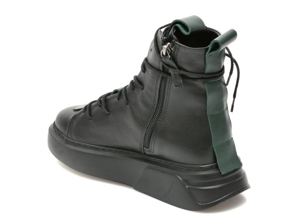 Ghete EPICA negre, X300, din piele naturala