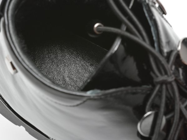 Ghete FLAVIA PASSINI negre, 23999BT, din piele naturala lacuita