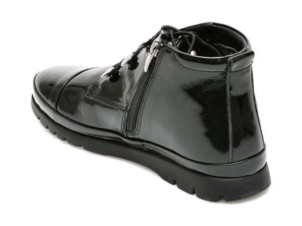 Ghete FLAVIA PASSINI negre, 23999BT, din piele naturala lacuita