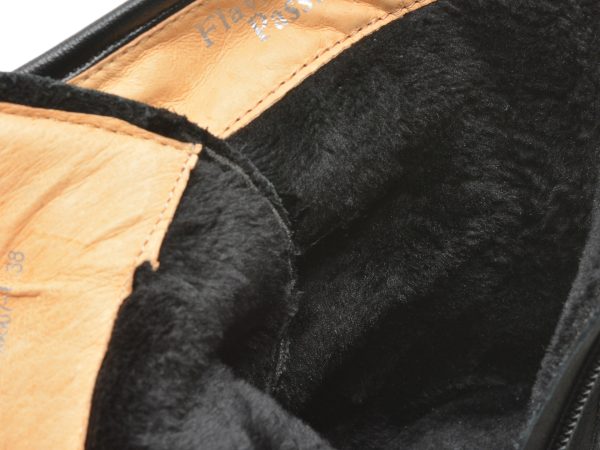 Ghete FLAVIA PASSINI negre, K06007, din nabuc