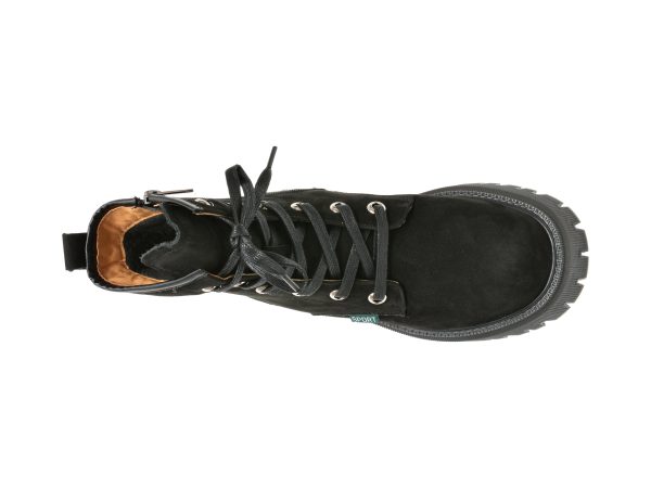 Ghete FLAVIA PASSINI negre, K06007, din nabuc