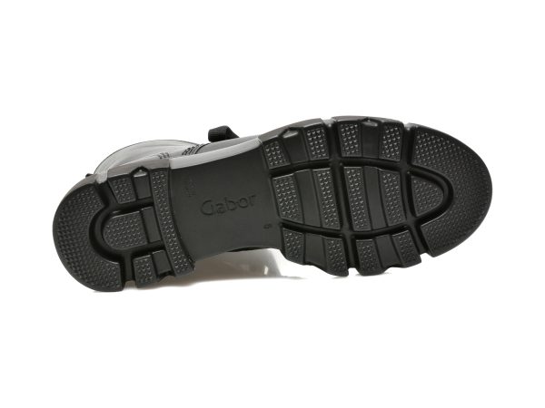 Ghete GABOR negre, 71730, din piele naturala