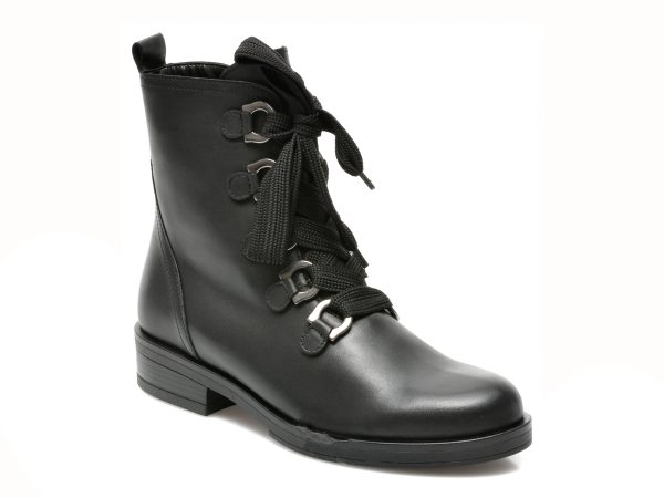 Ghete GABOR negre, 71790, din piele naturala