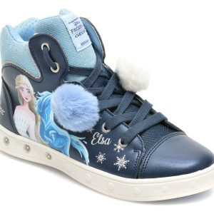 Ghete GEOX bleumarin, J168WC, din piele ecologica