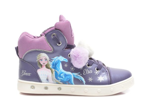 Ghete GEOX mov, J168WC, din piele ecologica